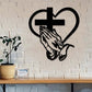 🎅🏻Christmas Sale🎁Elegant Christian Heart & Cross Wall Art