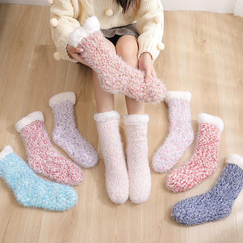 Cozy Lounge Slipper Socks with Grippers