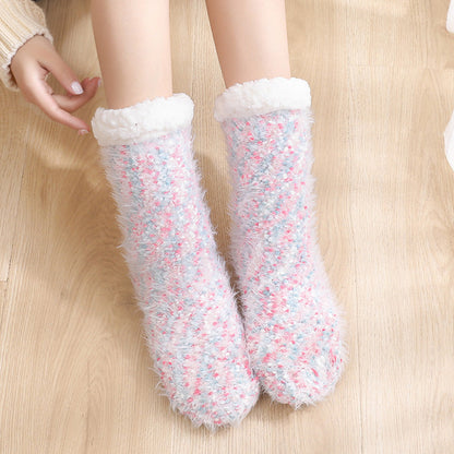 Cozy Lounge Slipper Socks with Grippers