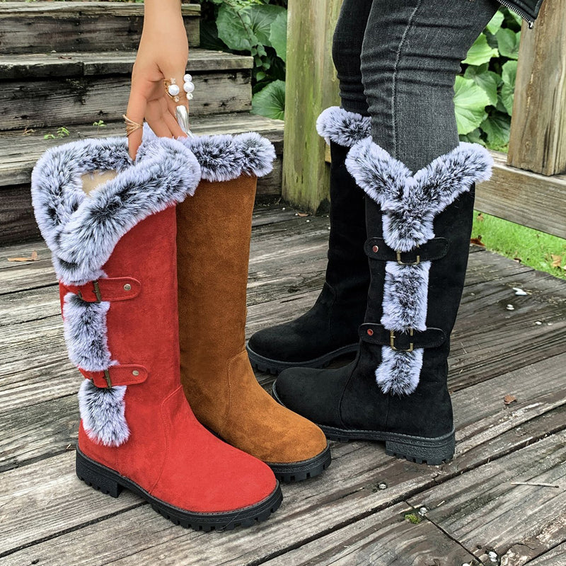 Women's Thick Plush Mid-Calf Snow Boots