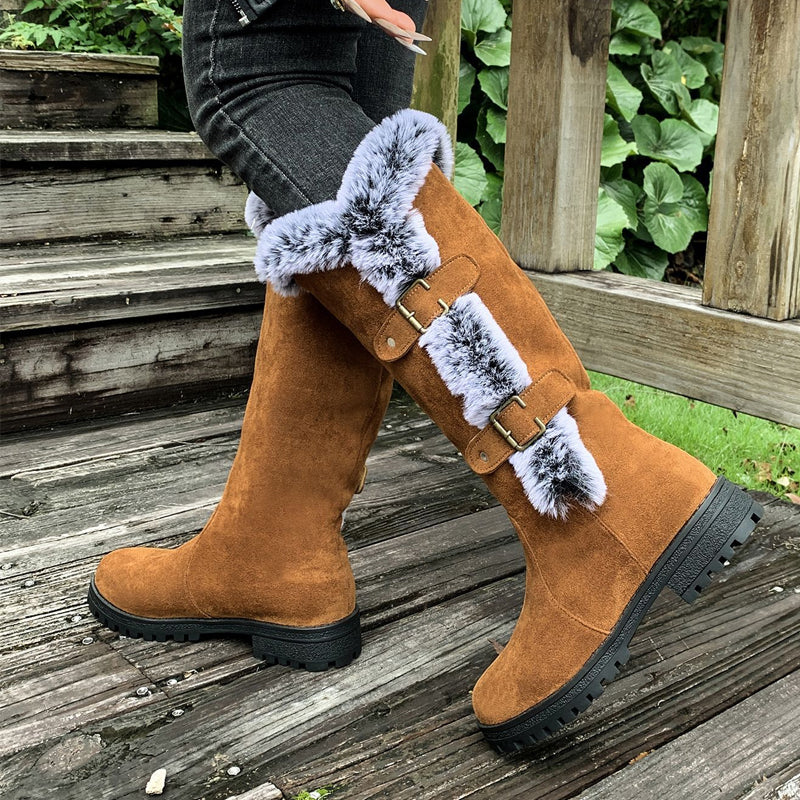 Women's Thick Plush Mid-Calf Snow Boots