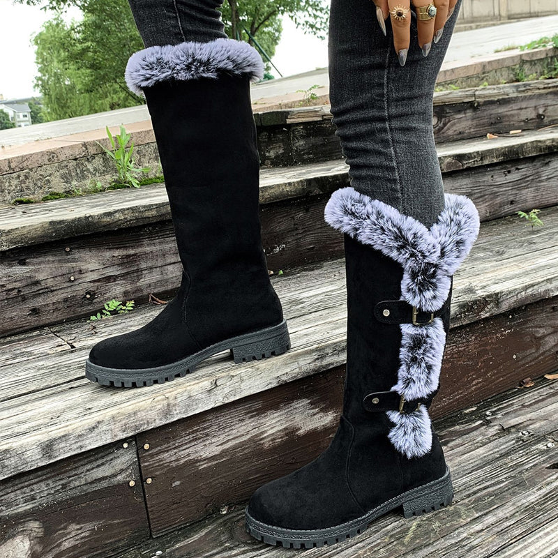 Women's Thick Plush Mid-Calf Snow Boots