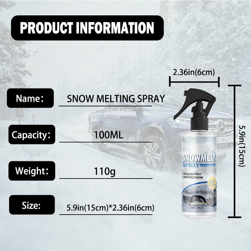 Winter De-Icing Spray for Car Windshields