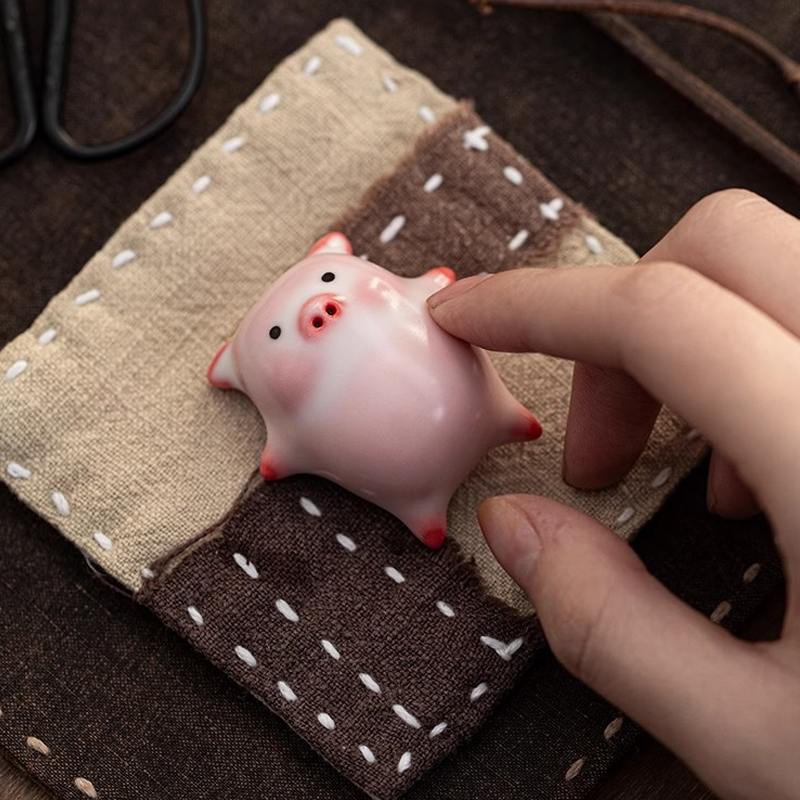 Adorable Bubbling Pig Tea Pet &Tea Cup Set