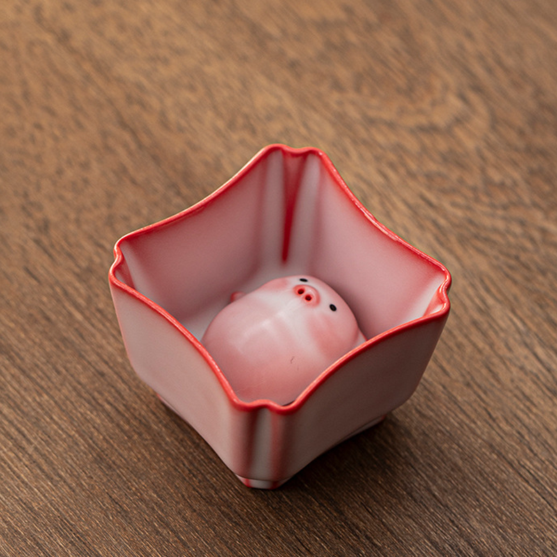 Adorable Bubbling Pig Tea Pet &Tea Cup Set