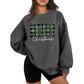 🎄🔥Festive Letter Print Sweatshirt - Women's Cozy Oversized Crewneck for Christmas & Holiday Season