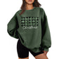 🎄🔥Festive Letter Print Sweatshirt - Women's Cozy Oversized Crewneck for Christmas & Holiday Season