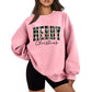 🎄🔥Festive Letter Print Sweatshirt - Women's Cozy Oversized Crewneck for Christmas & Holiday Season