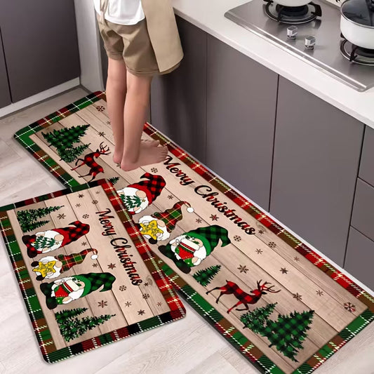 🎄🎁Festive Non-Slip Floor Mats - Holiday Rug Set for Safe & Cozy Christmas Home Decor!✨