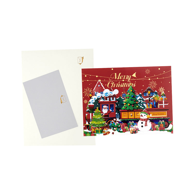 🎄🎁【3D Pop-Up Christmas Card with LED Lights and Music】 - Animated Greeting Card for Holiday Gifting!🌟