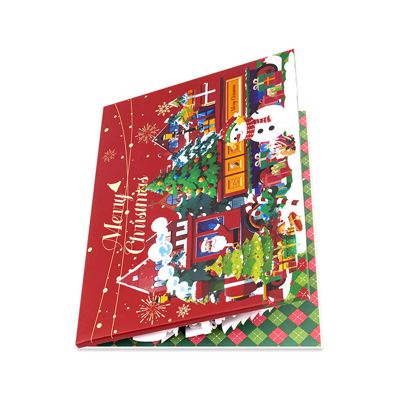 🎄🎁【3D Pop-Up Christmas Card with LED Lights and Music】 - Animated Greeting Card for Holiday Gifting!🌟