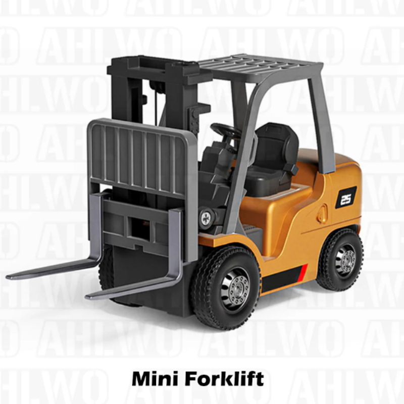 1/64 Mini RC Excavator, Dump Truck & Forklift Toy Set