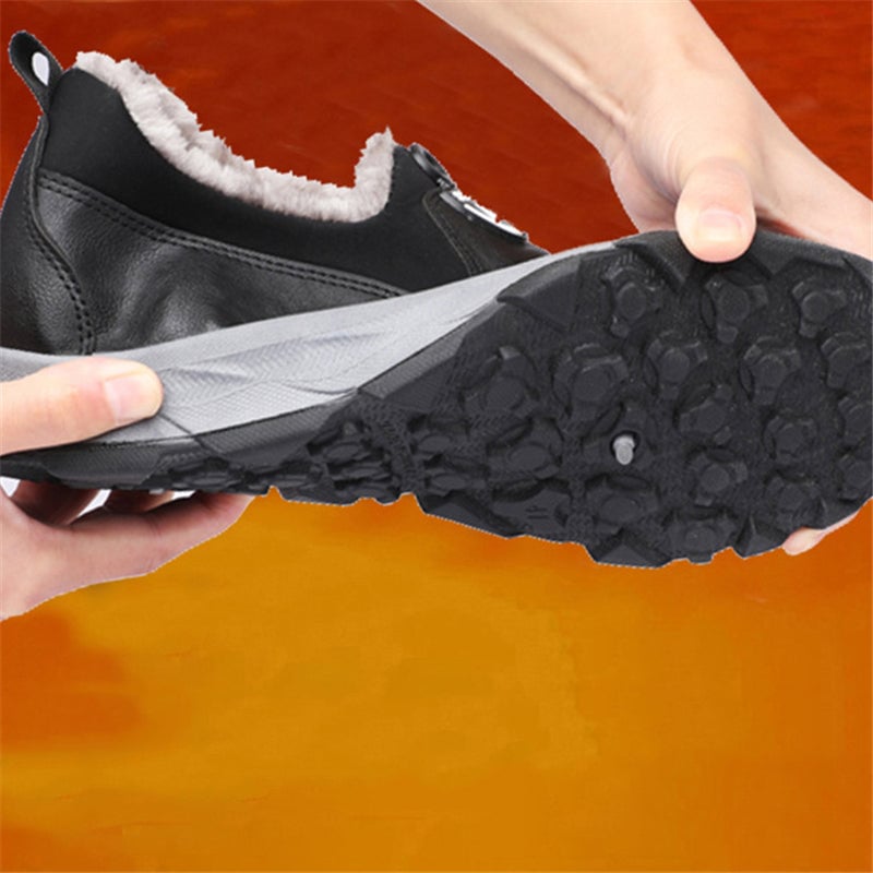 Men's Winter Waterproof Leather Snow Boots