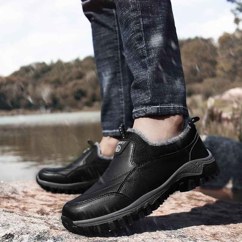Men's Winter Waterproof Leather Snow Boots