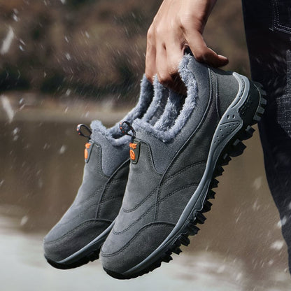 Men's Winter Waterproof Leather Snow Boots