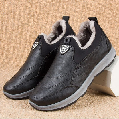 Men's Winter Waterproof Leather Snow Boots