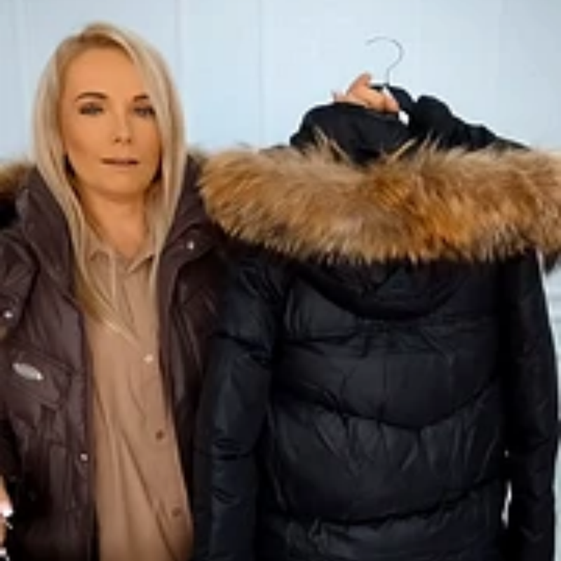 Women's Hooded Mid-Length Puffer Coat