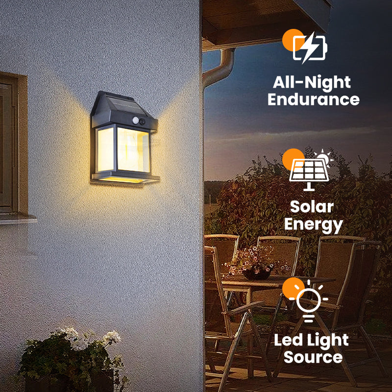 🎉50% OFF🎉SOLAR WALL LIGHT💡-Motion Sensor & Weatherproof, Automatic Dusk to Dawn Operation, Easy Installation for Garden and Pathway🌟