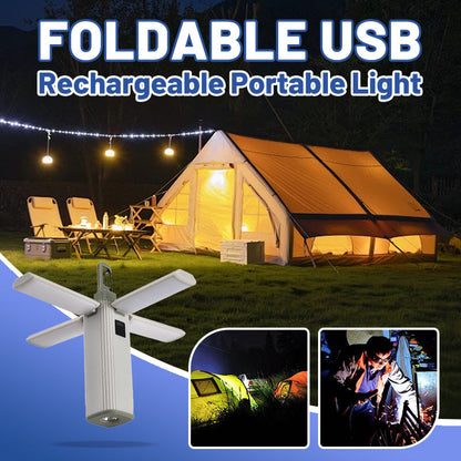 🔥Black Friday Sale🔦✨【2-in-1 Foldable Work Light with Power Bank】✨ -⚡USB Rechargeable COB Lamp for Camping & Emergencies