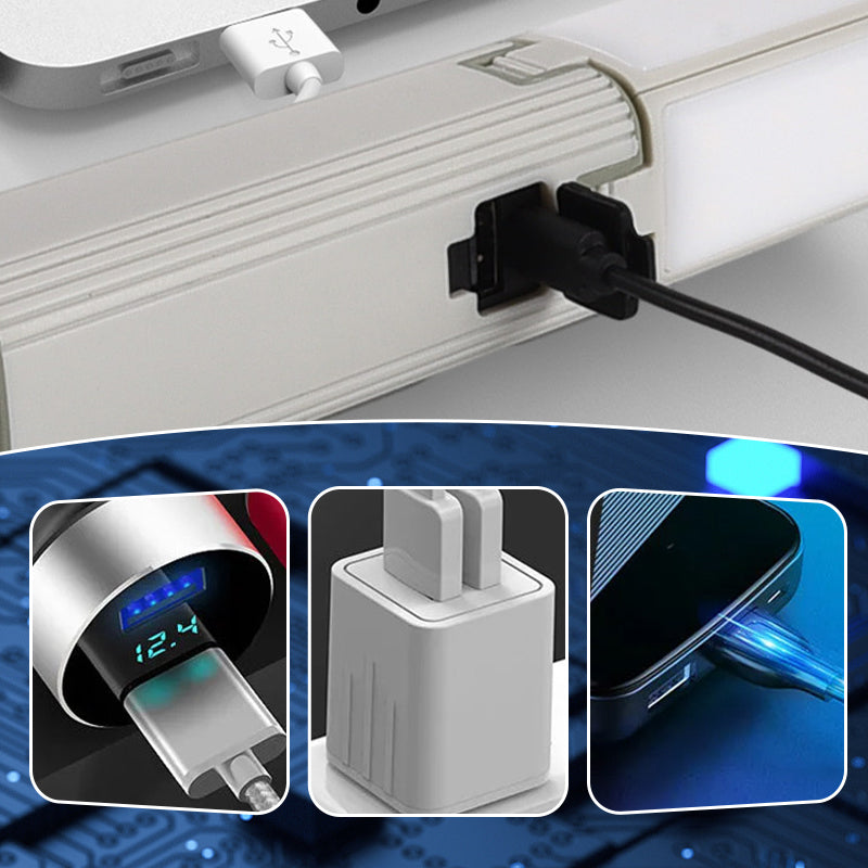 🔥Black Friday Sale🔦✨【2-in-1 Foldable Work Light with Power Bank】✨ -⚡USB Rechargeable COB Lamp for Camping & Emergencies