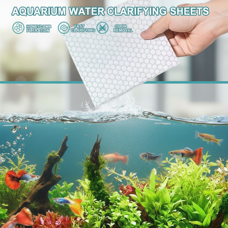 ⚡🐠 BUY 1 GET 1 FREE! ✨ AQUARIUM CLARIFYING SHEETS - Crystal Clear Water in 24 Hours, Removes Odors and Impurities, Safe for All Fish and Plants 🌿🔮