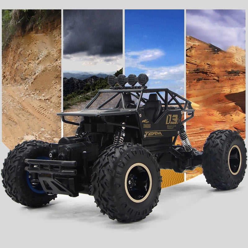 💥🎁Children Alloy Climbing Four-wheel Drive RC Car -🚙45° Climbing Car with Alloy Body & 4-Wheel Shock Absorbers