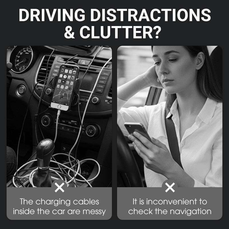 Wireless Charging Car HUD Holder for Phones