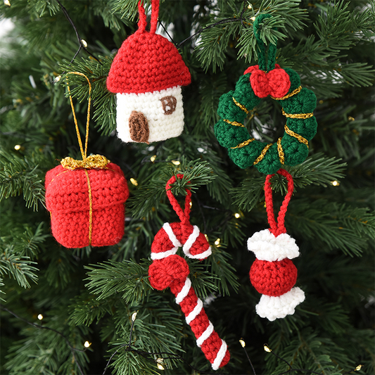 🎄🎁Cozy Handmade Christmas Ornaments - 🧶Soft Yarn Decor to Add Warmth & Nostalgia to Your Tree!