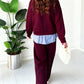 Women's Casual Long-Sleeve Top and Pants 2-Piece Set