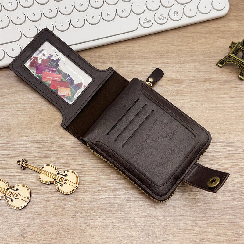 Men's Vintage Style Zipper Wallet