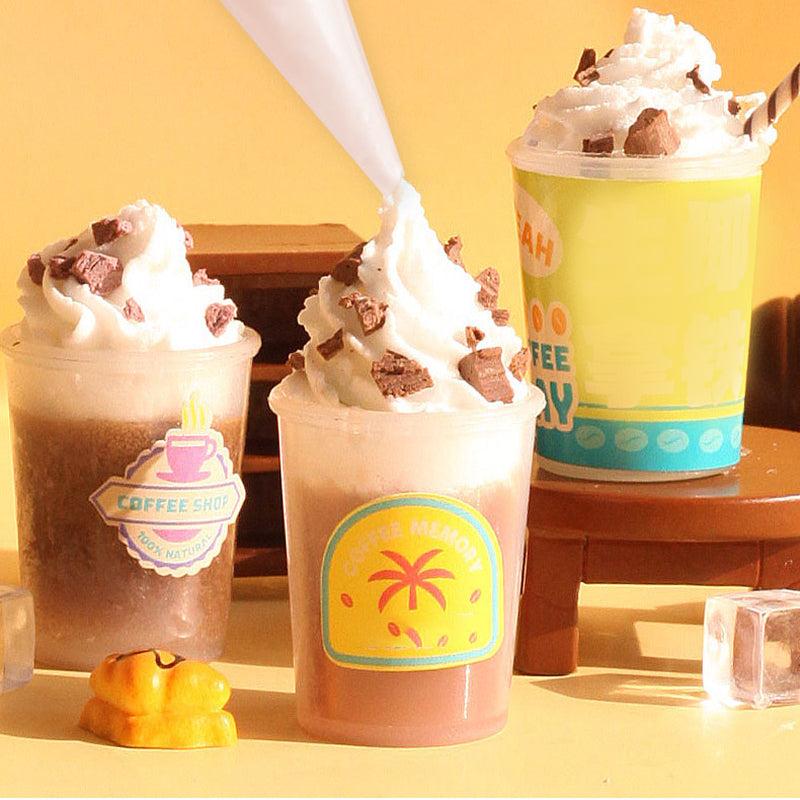 ✨☕Build Your Mini Coffee Shop - 🎁DIY Craft Kit with Realistic Details & Squeeze Cream Feature!