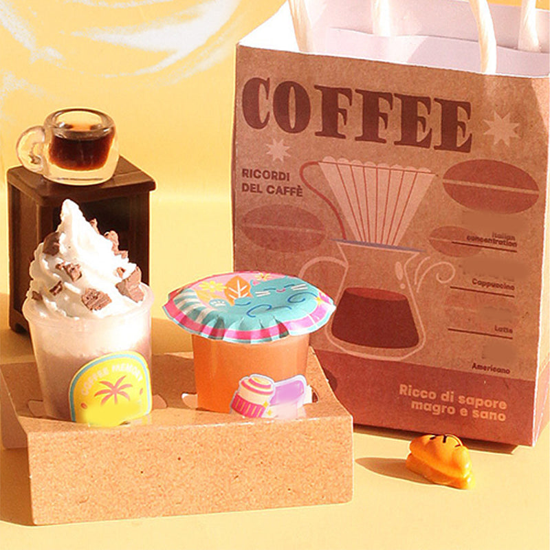 ✨☕Build Your Mini Coffee Shop - 🎁DIY Craft Kit with Realistic Details & Squeeze Cream Feature!