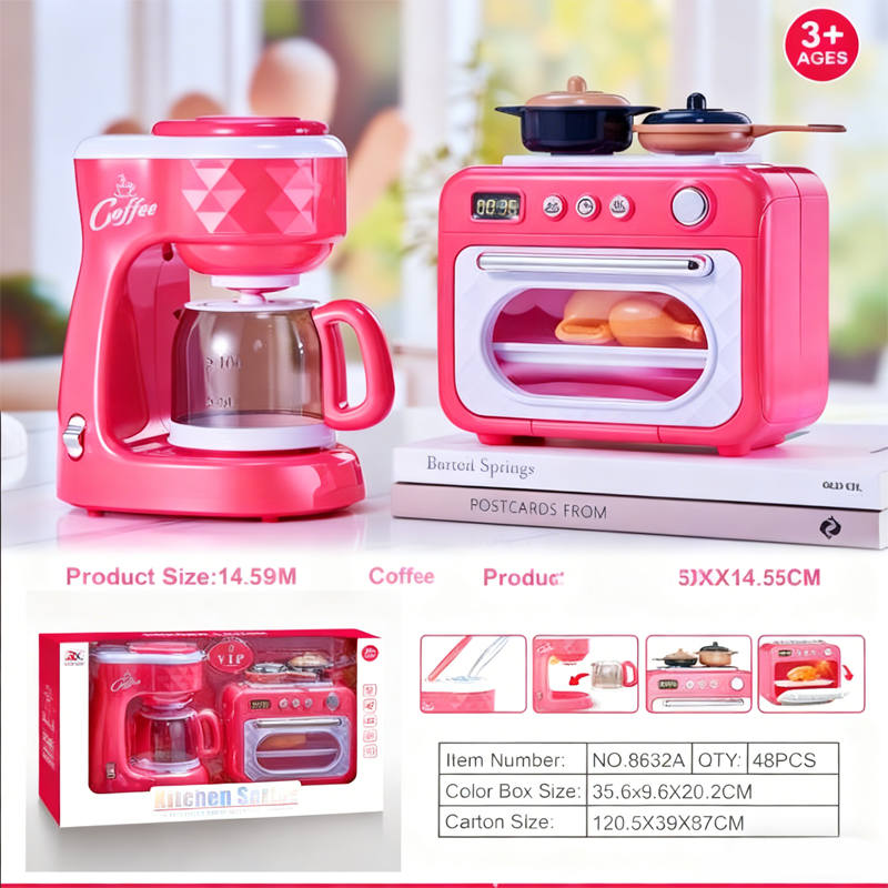 🎁Xmas SALE 50% Off🧑‍🍳✨[Kids Kitchen Playset with Lights & Sounds]✨ - Interactive Appliance Set with Realistic Features, Safe & Durable!🚀