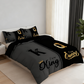 👑3-Piece "King & Queen" Couple's Duvet Cover Set