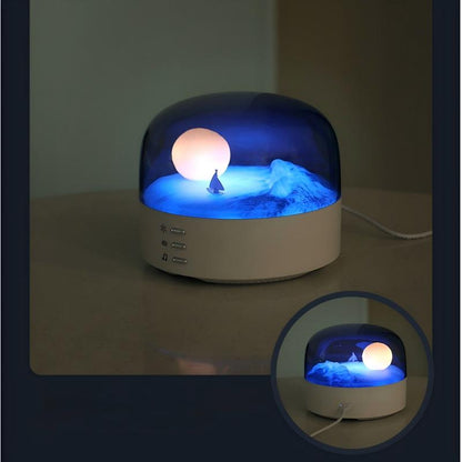 Moon Sea Landscape LED Night Light Speaker