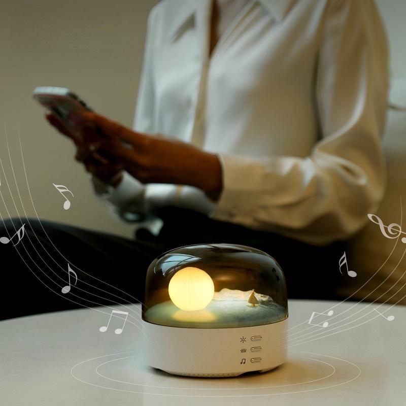 Moon Sea Landscape LED Night Light Speaker