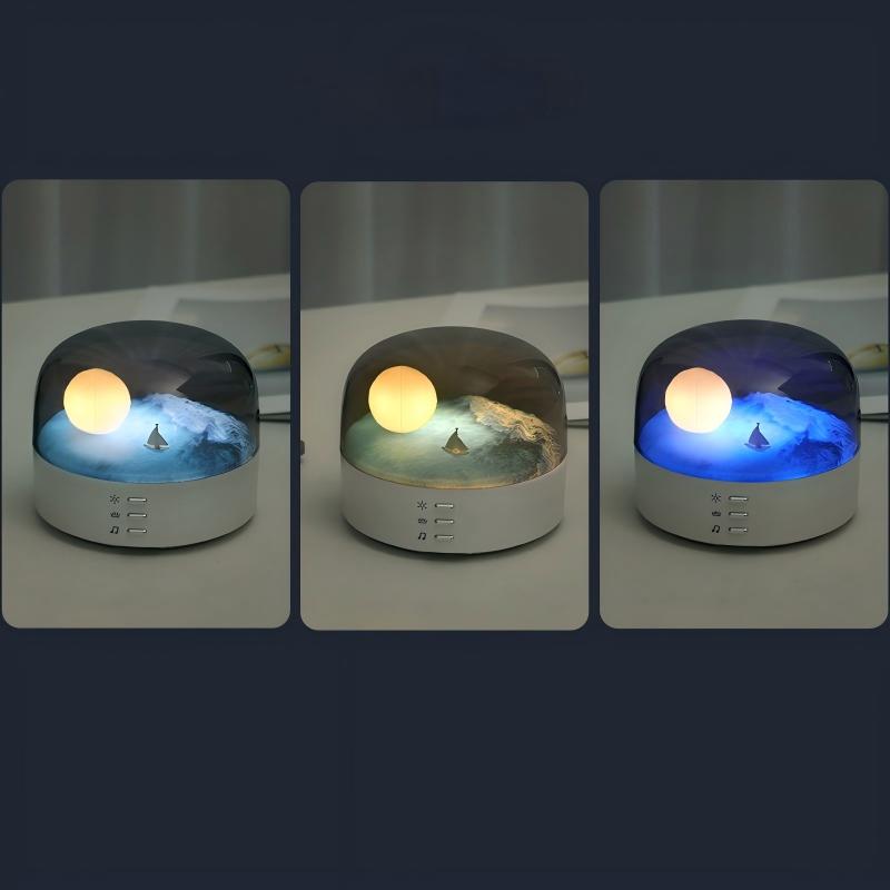 Moon Sea Landscape LED Night Light Speaker