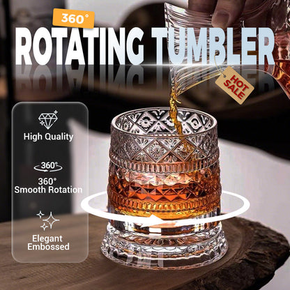 🥛💎New Year Hot Sale 50% OFF✨🔥360° Rotating Whiskey Glass Tumbler