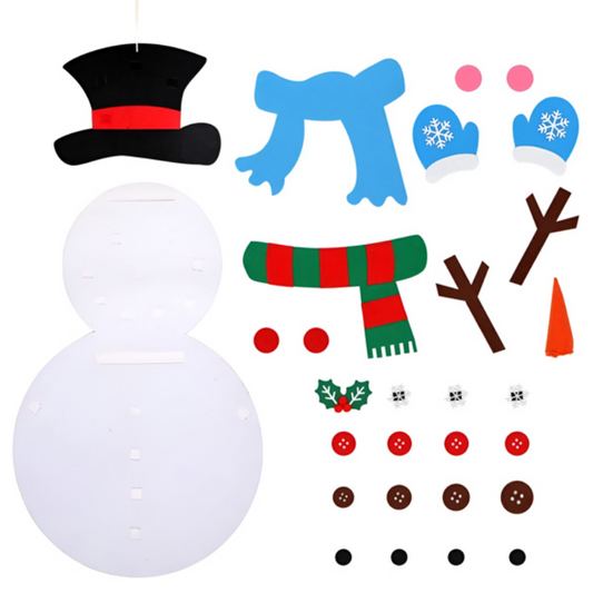 DIY Felt Christmas Snowman Decor Kit for Kids