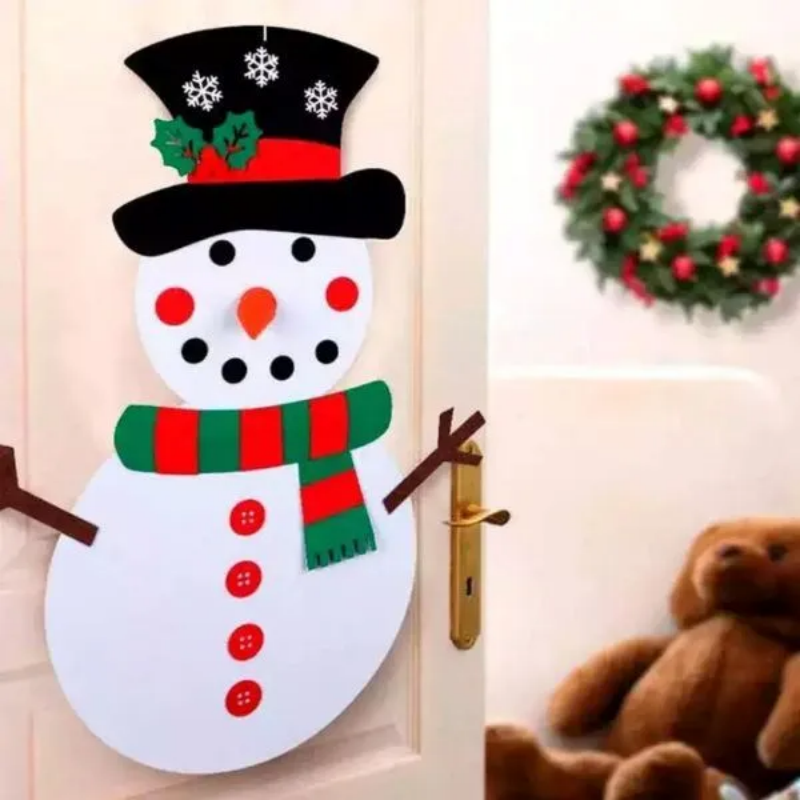 DIY Felt Christmas Snowman Decor Kit for Kids