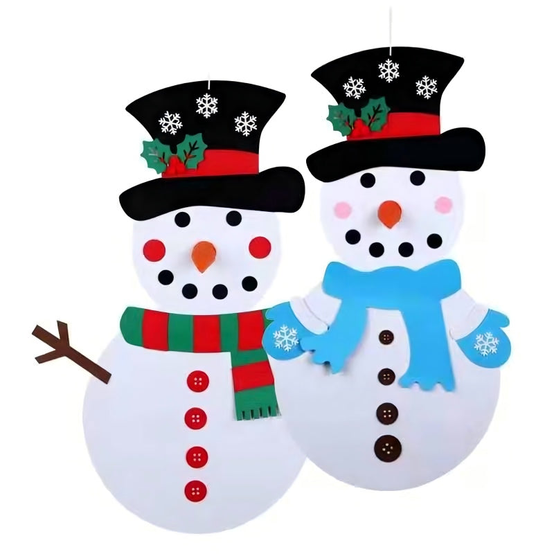 DIY Felt Christmas Snowman Decor Kit for Kids