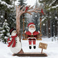 3D Wooden Santa on Swing Tabletop Decor