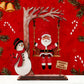 3D Wooden Santa on Swing Tabletop Decor