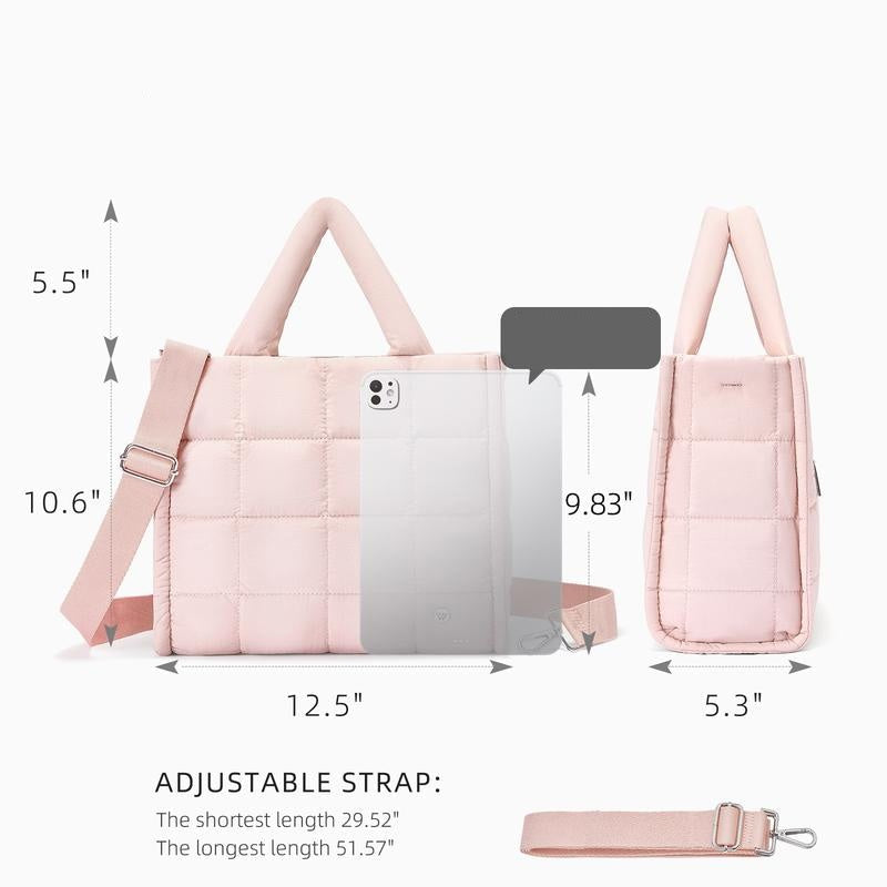 Waterproof Lightweight Quilted Tote Bag for Women