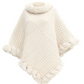 Women's Chic Ultra-Warm Faux Fur Trim Knit Shawl