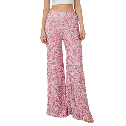 Women’s Fashion Sequin Wide-Leg Pants