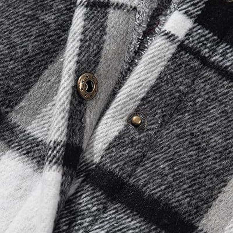 ⏳Limited-time 50% off⏰Women’s Classic Cozy Plaid Hooded Jacket🧥