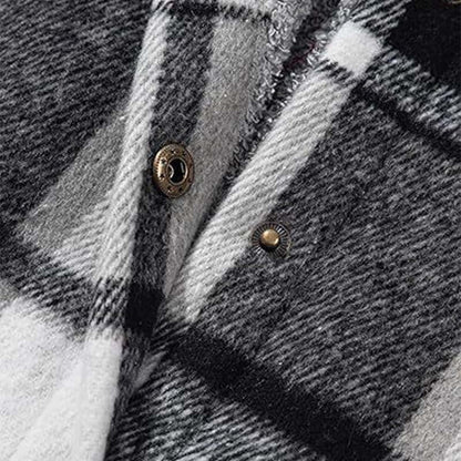⏳Limited-time 50% off⏰Women’s Classic Cozy Plaid Hooded Jacket🧥