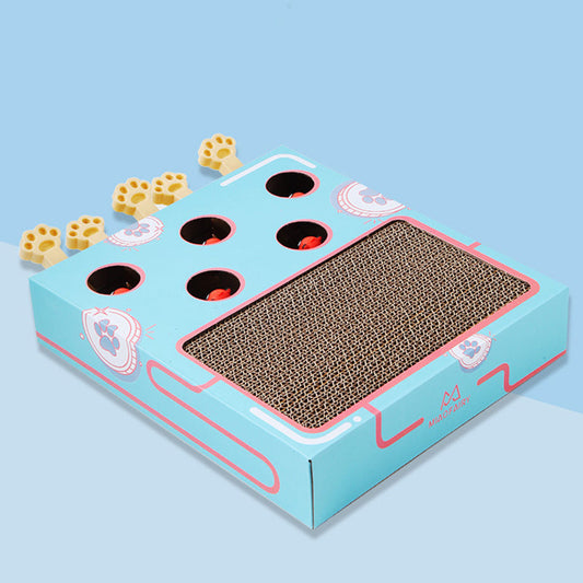 3-in-1 Interactive Whack-A-Mole Cat Scratcher Toy