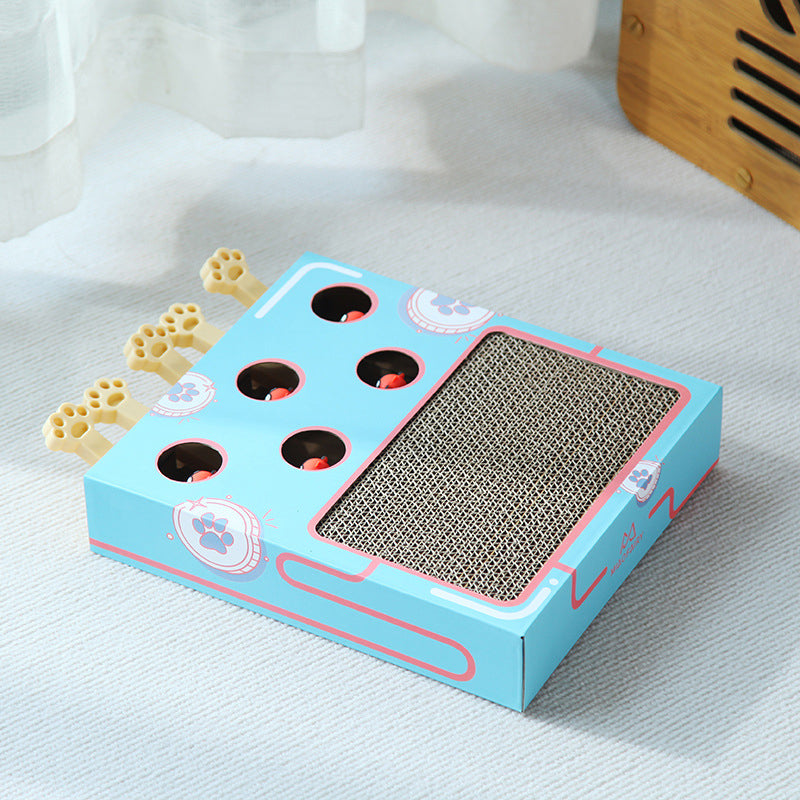 3-in-1 Interactive Whack-A-Mole Cat Scratcher Toy